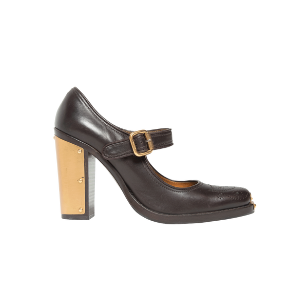 Miu Miu Dark Brown Mary Jane Heels