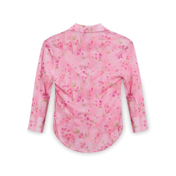 Lace-up Floral Blouse 