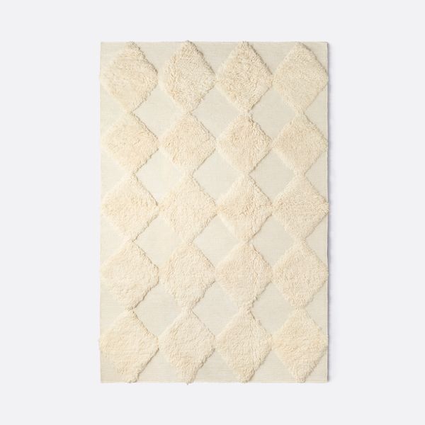 Chess Rya White Rug by Edin & Lina Kjellvertz 