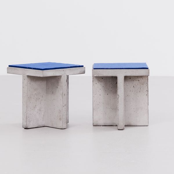 Hermann Becker Brutalist Concrete Stools