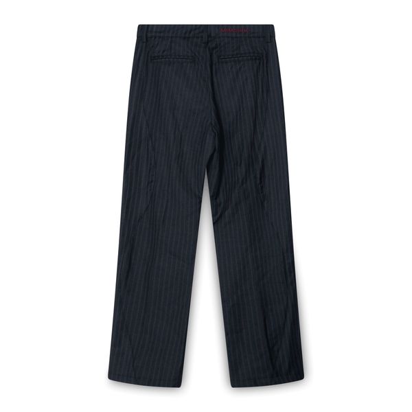 Red/Grey Pinstripe Twist Pants