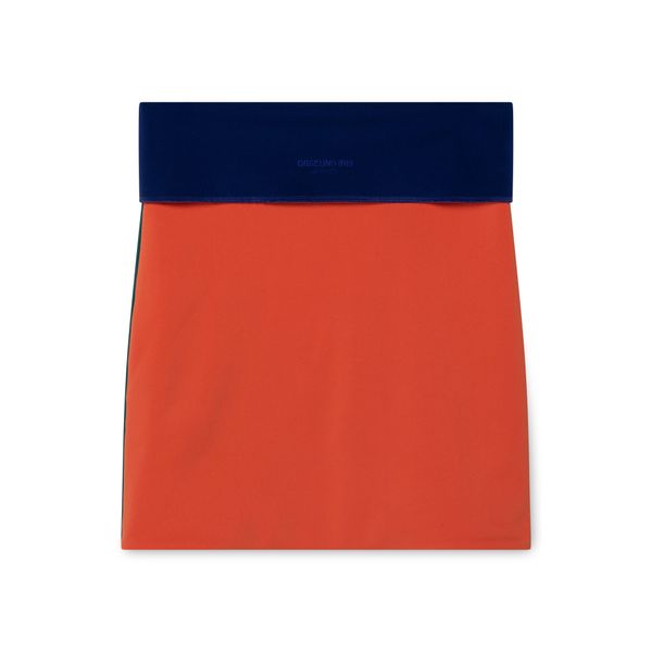 Orseund Iris Color Block Fold Over Mini Skirt