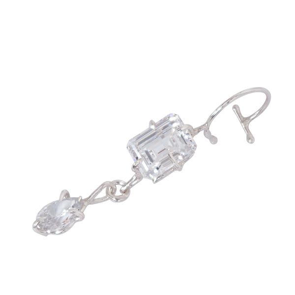 Cubic Zirconia Dangly Lip Ring