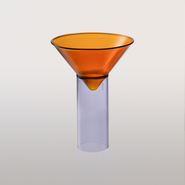 Martini Shot Glass Amber & Lilac