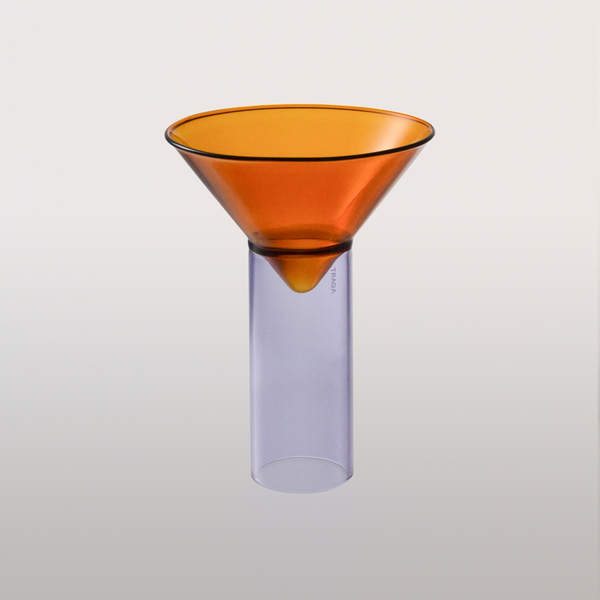 Martini Shot Glass Amber & Lilac