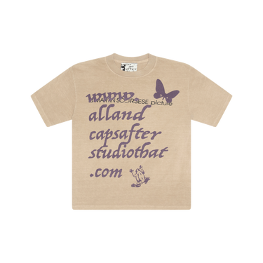 And After That x All Caps Studios Tan/Purple Martin Scorsese Tee