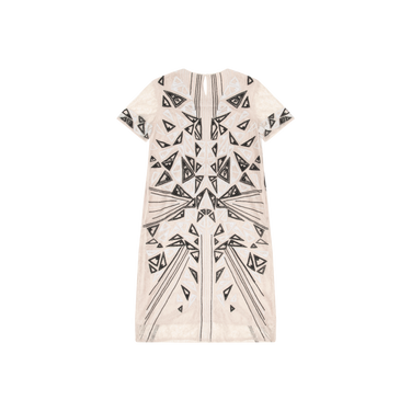BCBGMAXAZRIA Lace Geometric Dress