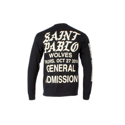 Kanye West Saint Pablo Tour Black Long Sleeve Shirt