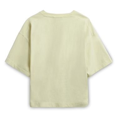 Acne Studios Cropped Printed Cotton T-Shirt in Pastel Yellow