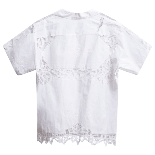 Bode Linen Cutwork Shirt 