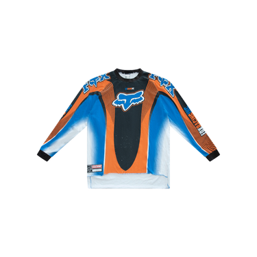 Vintage Blue & Orange Fox Racing Motocross Racing Jersey