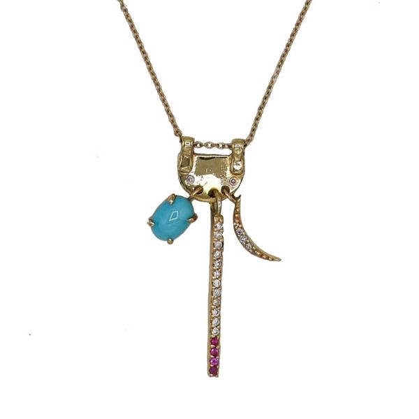 Scosha 14k Yellow Gold Guardian Charms Necklace