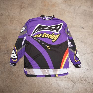 Purple 'Ms Racing System 6' moto shirt