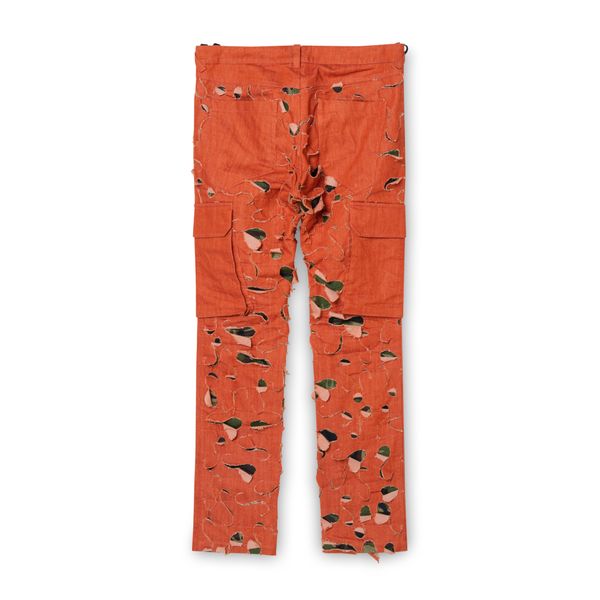 Griffin Orange Cargos with Camo Cutouts