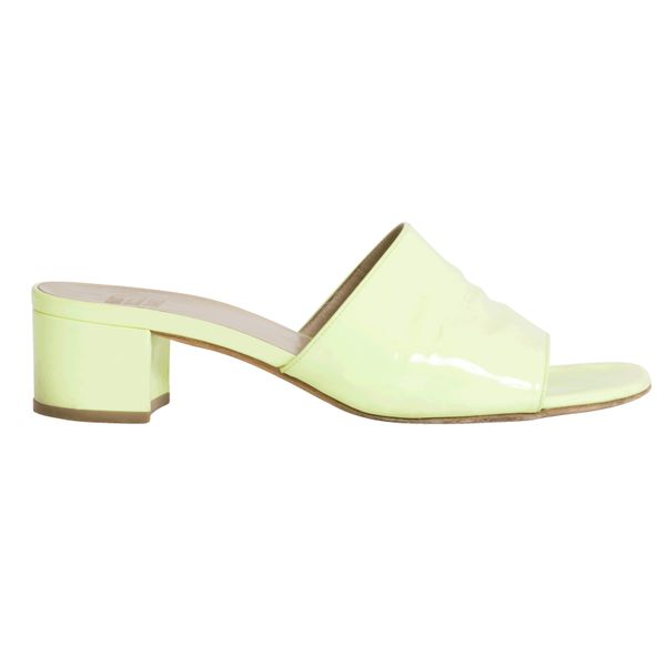 Maryam Nassir Zadeh Neon Yellow Patent Sandal