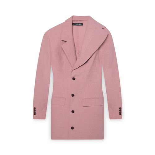 Y/Project Pink Asymmetric Lapel Blazer Dress