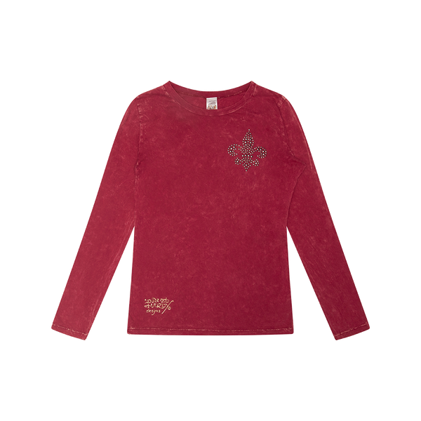 Ed Hardy Red Long Sleeve Wing Top