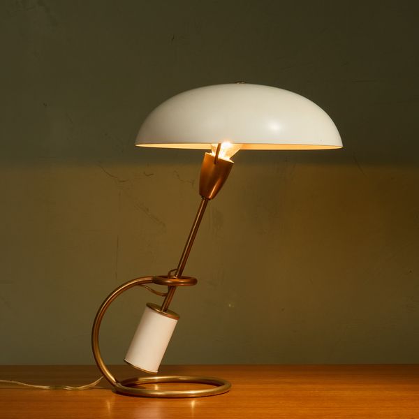 Table Lamp Model 12297 'Scrittoio' in Brass by Angelo Lelii for Arredoluce, Italy 1950s