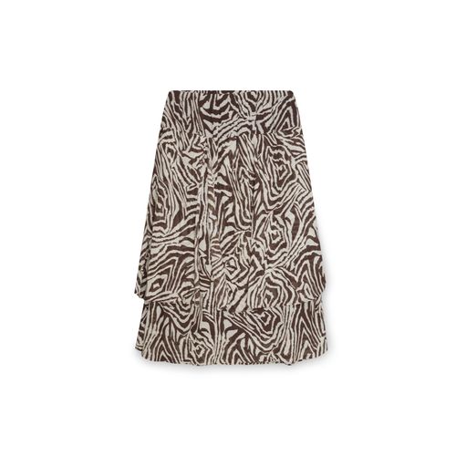 Zebra Print Layered Skirt