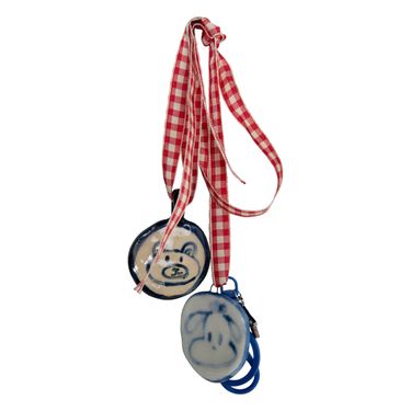 Ribbon Pendant - Red Plaid