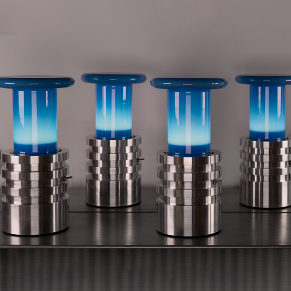 Mycelium Lamp in Glossy Blue