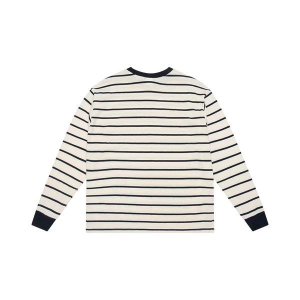 Carrots Cream and Navy Striped Wool Sweater