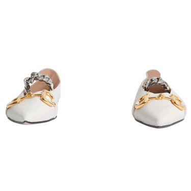 GUCCI Deva Horsebit & Chain Convertible Pointed Toe Ballet Flat