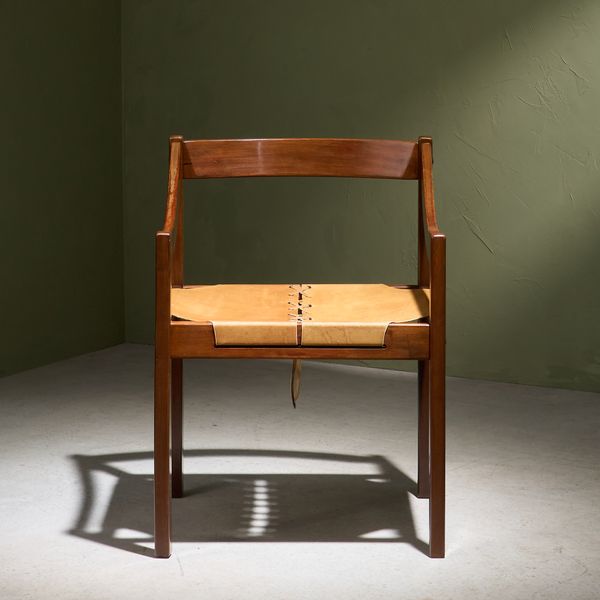 Arm Chair with Original Leather Upholstery for Jean Gillon, for Italma Brazil 1960s