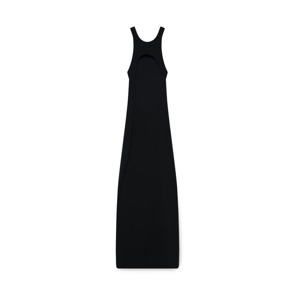 Bazilika Black Open Back Ribbed Tank Dress