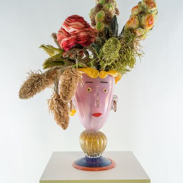 Primitivo Pink Delite pink with blonde hair by Hugh Findletar, 2024