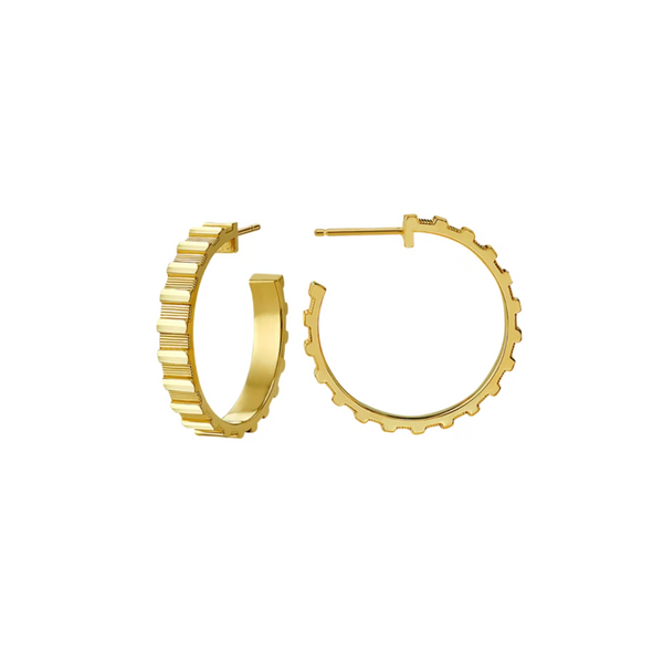 Alice Pierre 14k Yellow Gold Mini Groovy Hoop Earrings