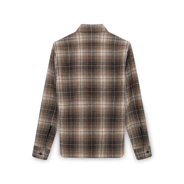 Saint Laurent Wool Plaid Button Down