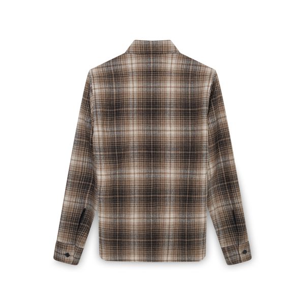 Saint Laurent Wool Plaid Button Down 