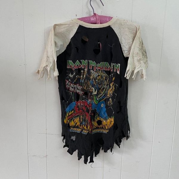 Thrashed 1982 Iron Maiden Official Tour Tee