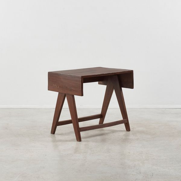 Pierre Jeanneret Teak Student Desk, Chandigarh, India, 1960s