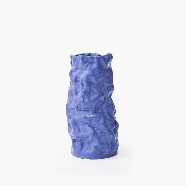 Wrinkled Blue Vase