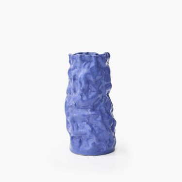 Wrinkled Blue Vase 