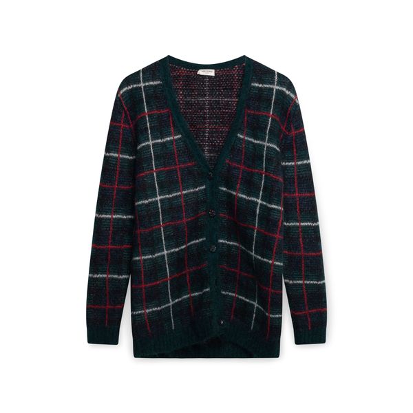 Saint Laurent Plaid Cardigan