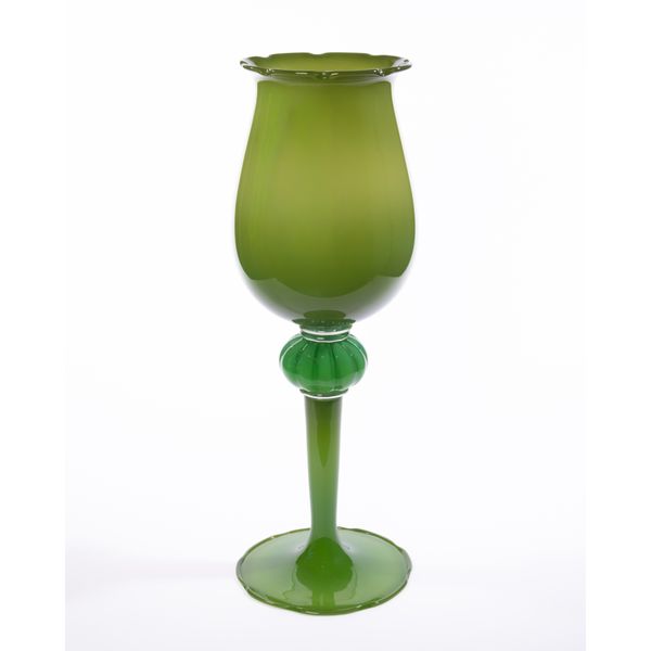 Regal Footed Flower Vase - Coronate - Forest