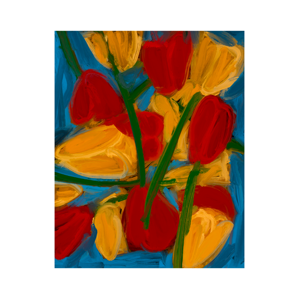 red and yellow tulips