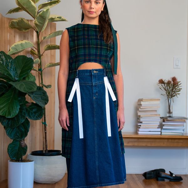 Denim Midi Skirt