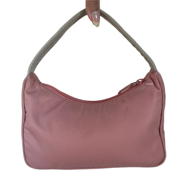 Prada Nylon Tessuto Mini MV515 Pink Hobo Bag