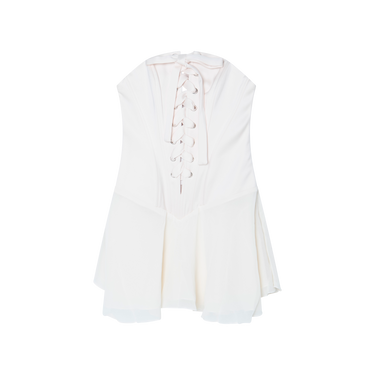 Kiara by Velvi Corset White Short Dress