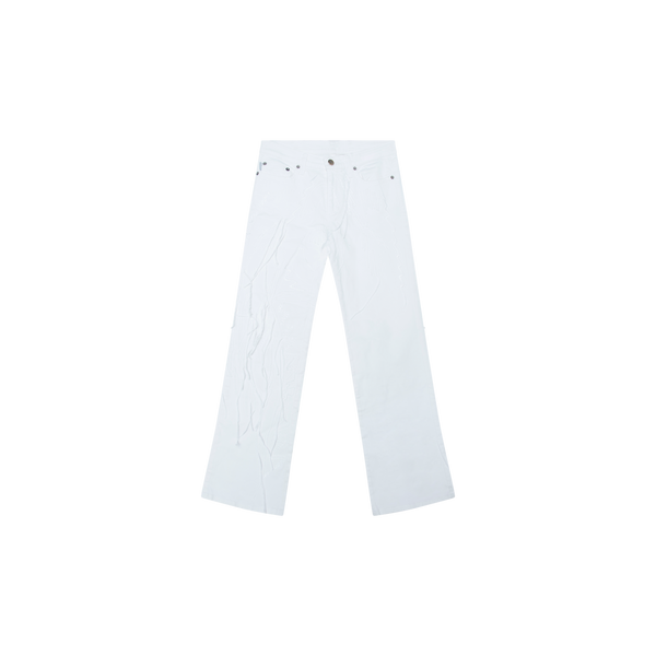 Iceberg White Embroidered Flared Jeans