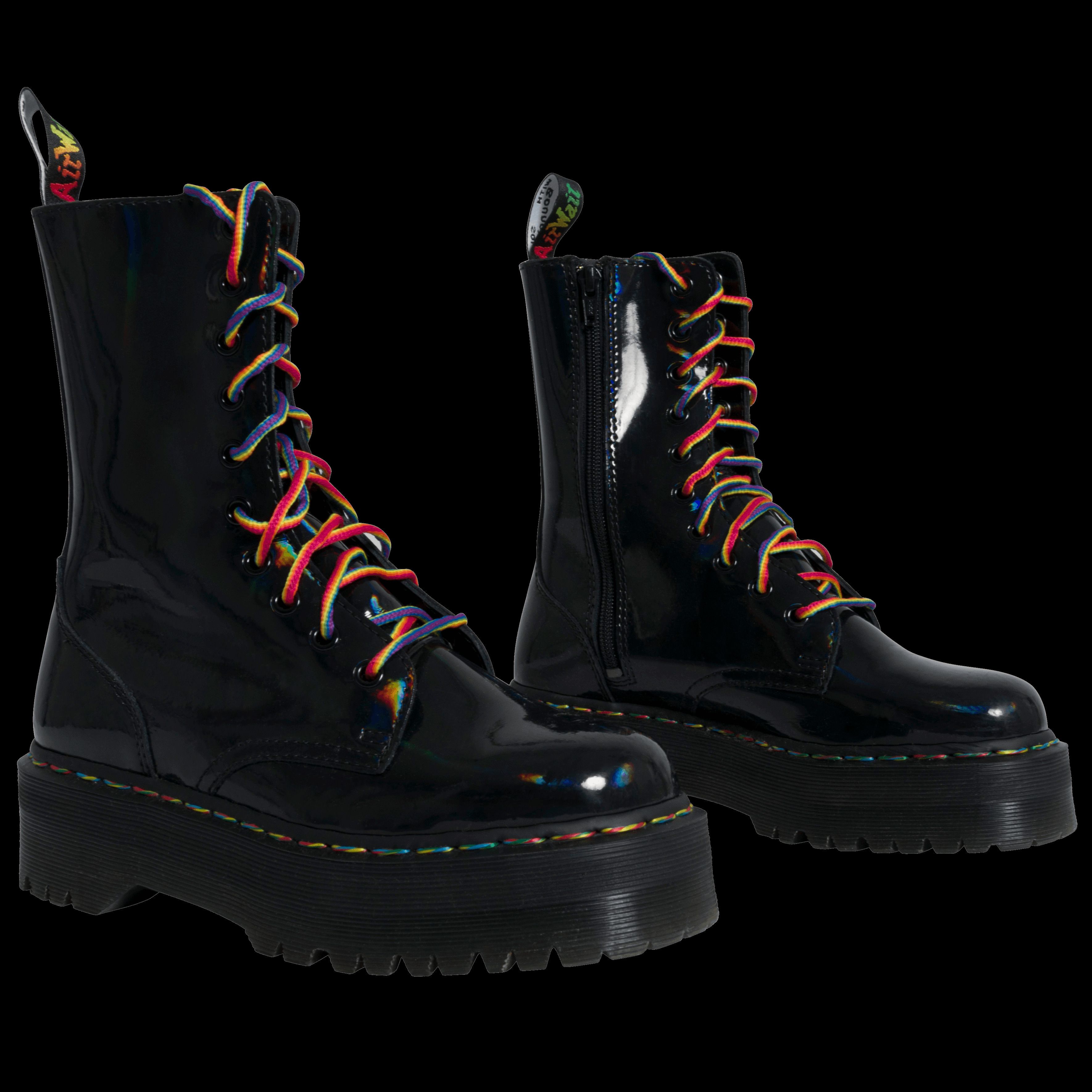 Dr. Martens Jadon Hi Boots in Rainbow by Georgie Flores | Basic.Space