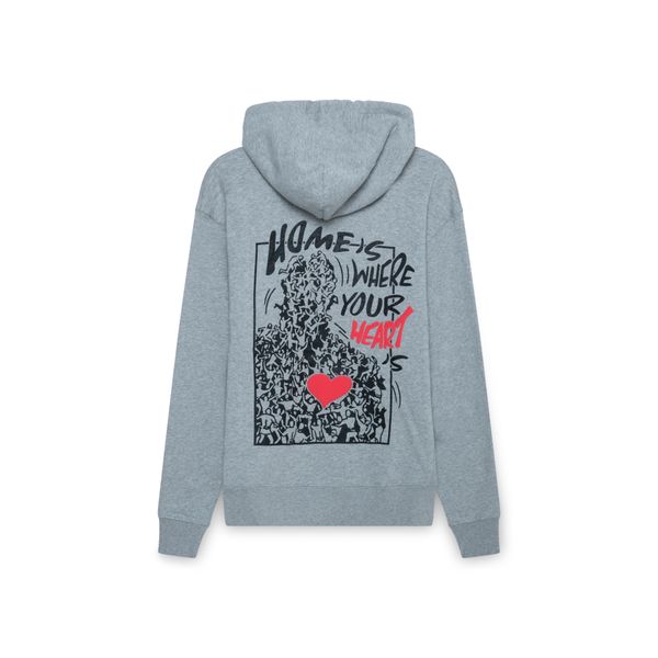 "Home Is Where Your Heart Is" Gray Hoodie