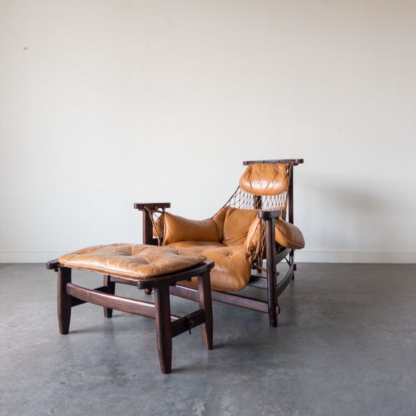 Jangada Chair & Ottoman by Jean Gillon for Italma Wood Art