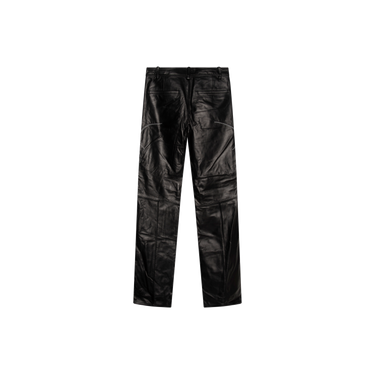 C0D3 Black Leather Flare Pants