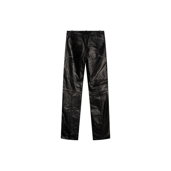 C0D3 Black Leather Flare Pants