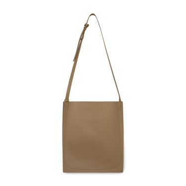 Adolfo Dominguez Flat Leather Tote Bag